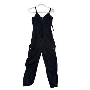 Universal Thread Sleeveless Maxi Cargo Jumpsuit size XS Black‎ Pockets/Zipper